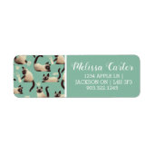 シャム猫が物 ラベル (正面)