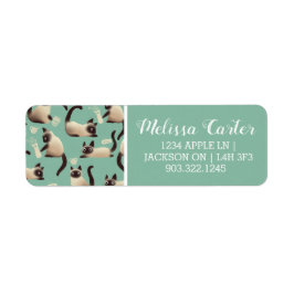 シャム猫が物 ラベル