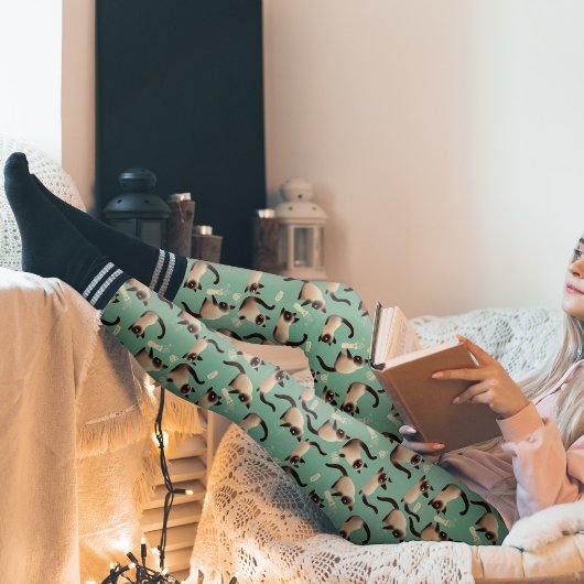 シャム猫が物 レギンス