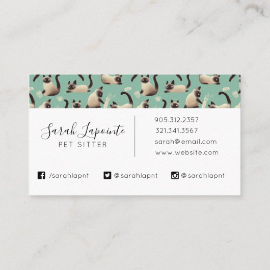 シャム猫が物 名刺 (裏面)