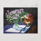 シャム猫が花瓶を襲う|過去記事 ポストカード (正面)