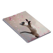 シャム猫さくらんぼ花螺旋手帳 ノートブック (右側)