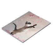 シャム猫さくらんぼ花螺旋手帳 ノートブック (左側)