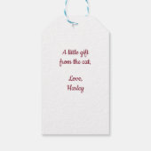 シャム猫と猫のお誕生日ケーキ ギフトタグ (裏面)