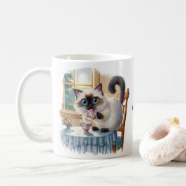 シャム猫と紅茶の時間 マグカップ