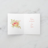 シャム猫と花母の日のグリーティングカード カード (内部)