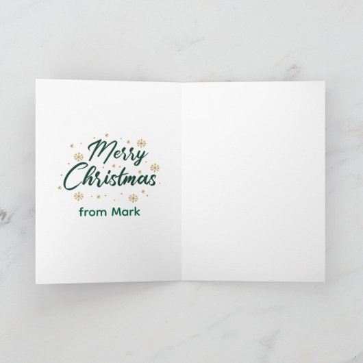 シャム猫による花屋さんのテーマの猫クリスマス カード (内部)