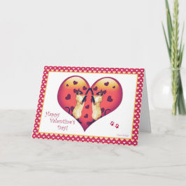 シャム猫のかわいいバレンタインデーカード シーズンカード