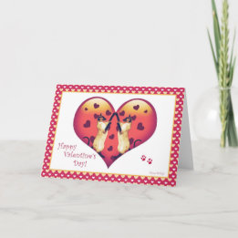 シャム猫のかわいいバレンタインデー空白のなカード シーズンカード