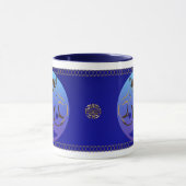 シャム猫のインおよびヤンのマグ マグカップ (中央)