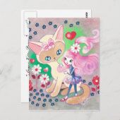 シャム猫のキティラブファン ポストカード (正面/裏面)