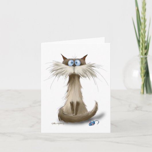 シャム猫のキャラクター カード (正面)