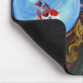 シャム猫のクリスタル・ボールのコイの幸運の芸術のマウスパッド マウスパッド (コーナー)