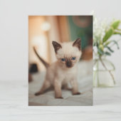 シャム猫のクリスマス シーズンカード (スタンド正面)