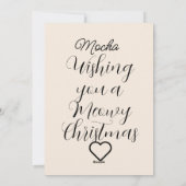 シャム猫のクリスマス シーズンカード (裏面)