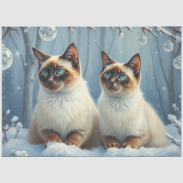 シャム猫のクリスマス ティッシュペーパー 薄葉紙