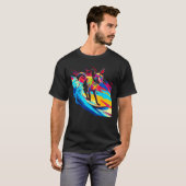 シャム猫のサーフィン Tシャツ (正面フル)