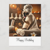 シャム猫のスパ・バースデー ポストカード (正面)