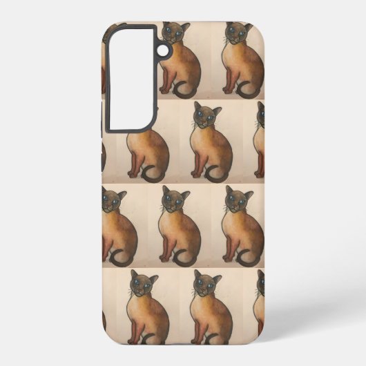 シャム猫のスマホケース SAMSUNG GALAXYケース (裏面)