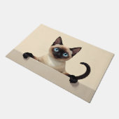 シャム猫のドアマットアート ドアマット (アングル)