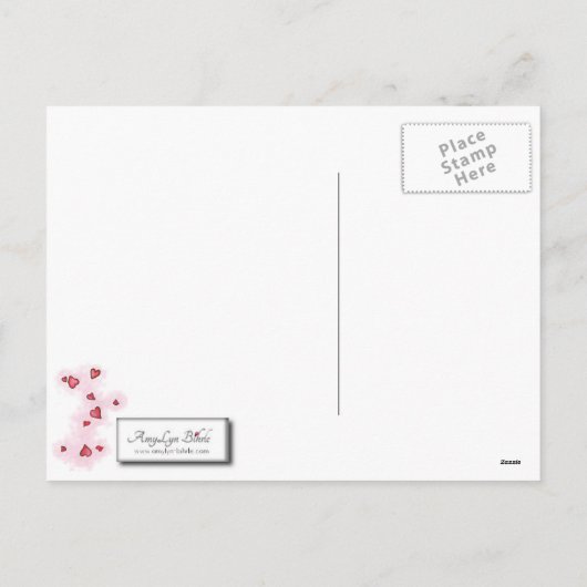 シャム猫のバレンタインはBiHrLeによって私の物くま行います シーズンポストカード (裏面)