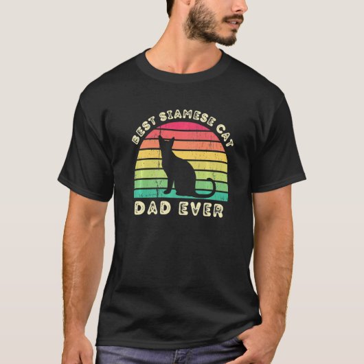 シャム猫のパパさんお父さんの日お祝いに最高 Tシャツ (正面)