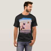 シャム猫のビーチバレーボール Tシャツ (正面フル)