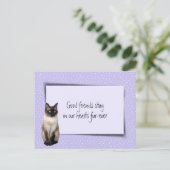 シャム猫のペットロス(獣医による) ポストカード (スタンド正面)