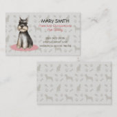 シャム猫のペット座りサービス名刺 名刺 (正面/裏面)