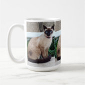 シャム猫のマグカップ ギフト コーヒーマグカップ (左)