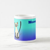 シャム猫のマグ(青い) コーヒーマグカップ (中央)