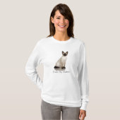 シャム猫の写真のデザイン Tシャツ (正面フル)