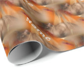 シャム猫の動物パタパーソナライズされたーン ラッピングペーパー (ロールコーナー)