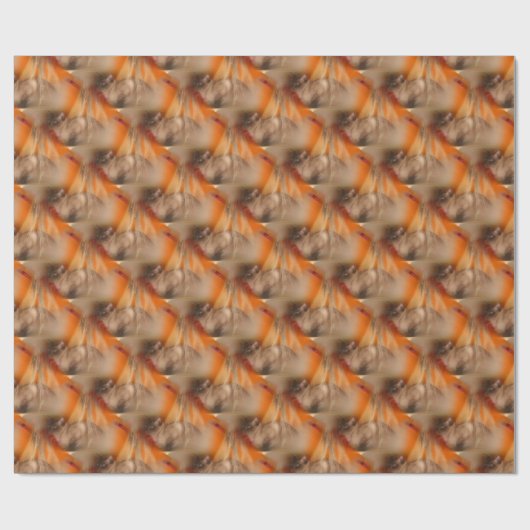 シャム猫の動物模様 ラッピングペーパー (フラット)