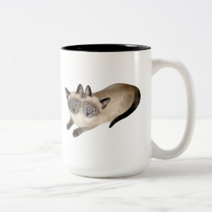シャム猫の双生児 ツートーンマグカップ