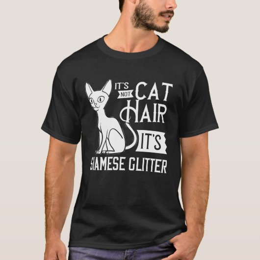 シャム猫の子猫の飼い主 Tシャツ (正面)