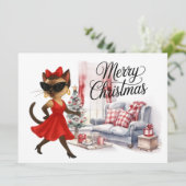 シャム猫の家のクリスマスグリーティング シーズンカード (スタンド正面)