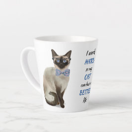 シャム猫の懸命 カフェラテマグ
