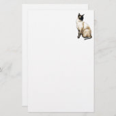 シャム猫の文房具 便箋 (正面/裏面)