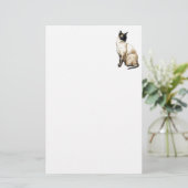 シャム猫の文房具 便箋 (スタンド正面)