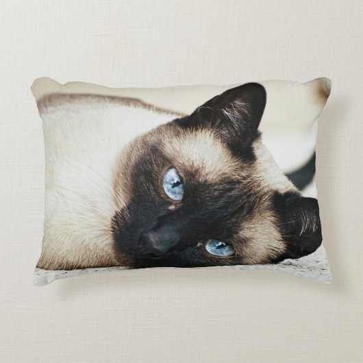 シャム猫の枕 アクセントクッション (正面)