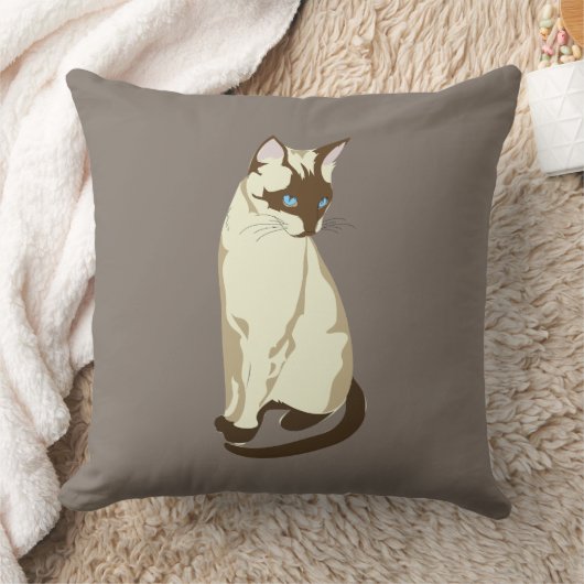 シャム猫の枕 クッション (ブランケット)