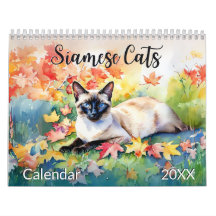 シャム猫の水彩画 2027