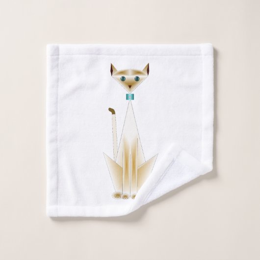 シャム猫の洗濯布 ウォッシュタオル (ウォッシュタオル)