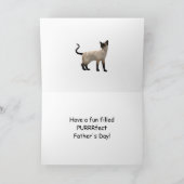 シャム猫の父の日のカード カード (内部)