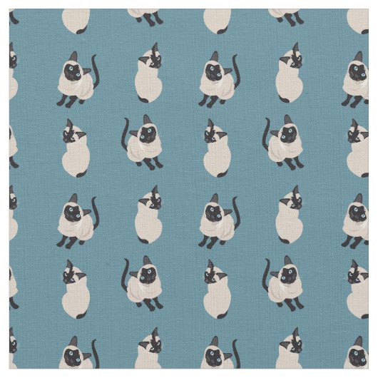 シャム猫の生地 ファブリック (クローズアップ)