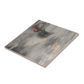 シャム猫の白黒の動物 タイル (側面)