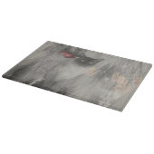 シャム猫の白黒ポーズ カッティングボード (角)