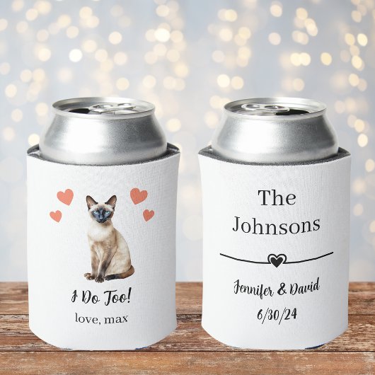 シャム猫の結婚式 缶クーラー 引き出物