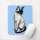 シャム猫の美しいマンガアート マウスパッド (マウス)